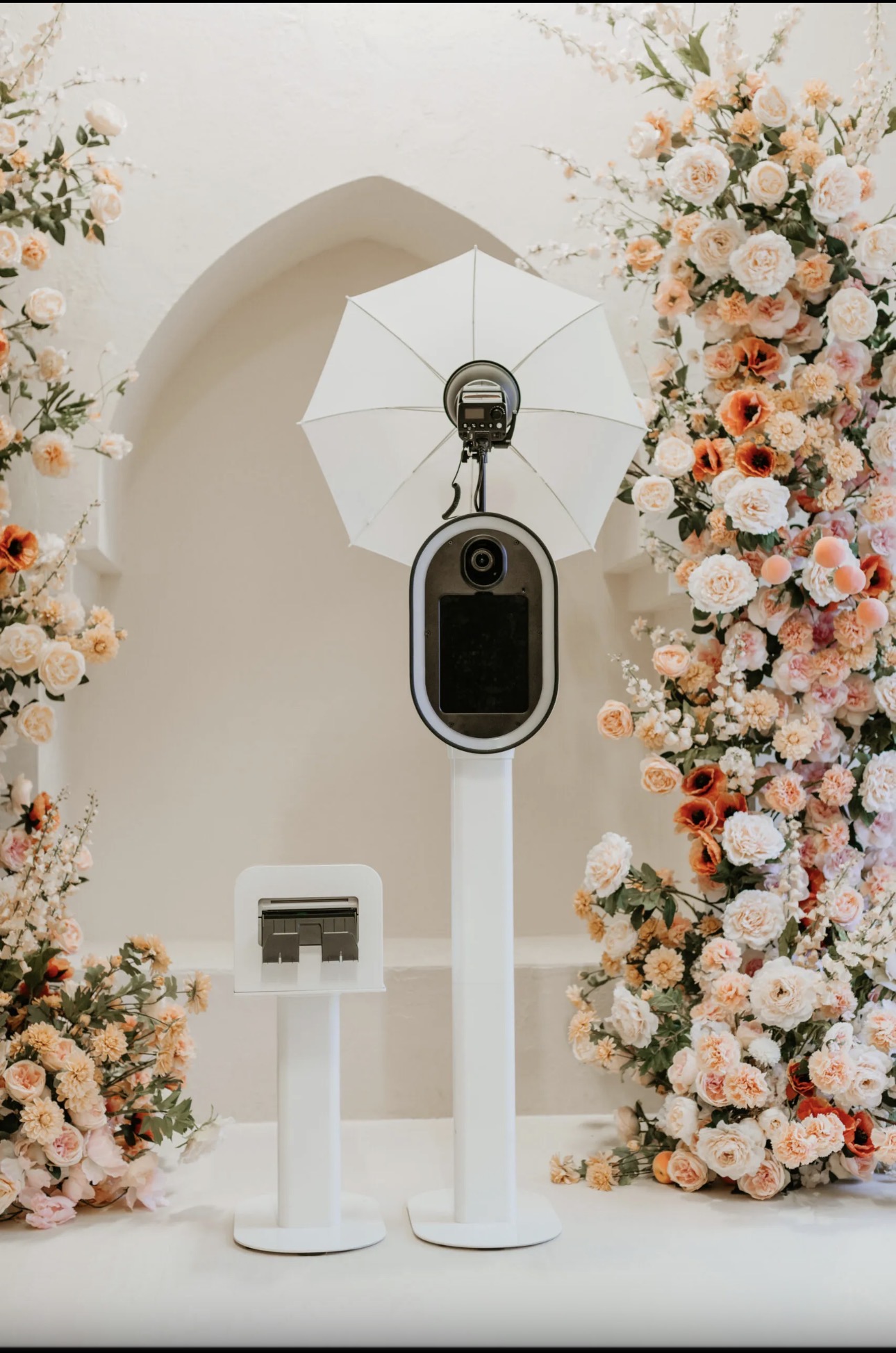 Wedding photo booth styled to the day